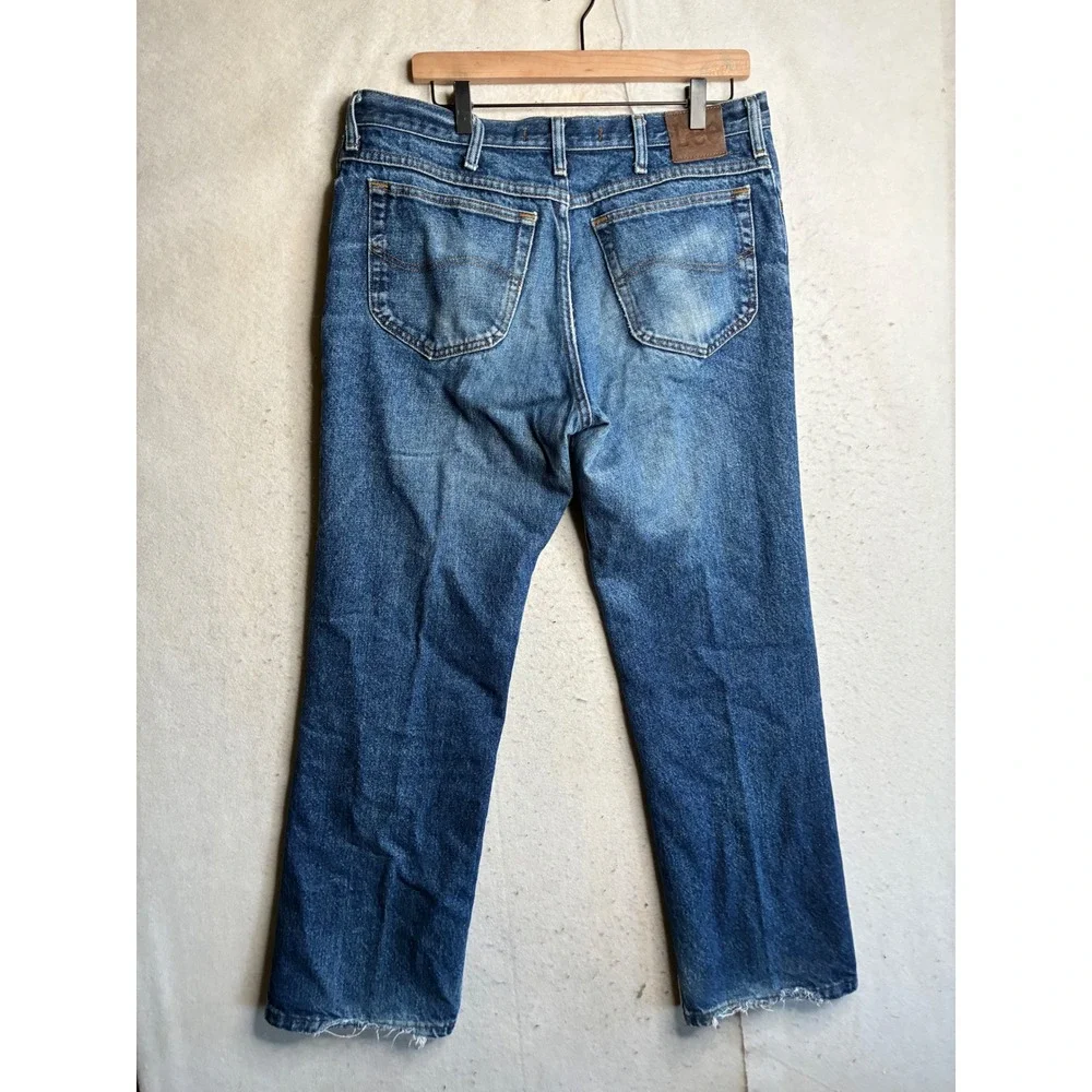 Lee Mens Regular Fit Straight Leg Blue Denim Jeans 36x31 Medium Wash 2020389